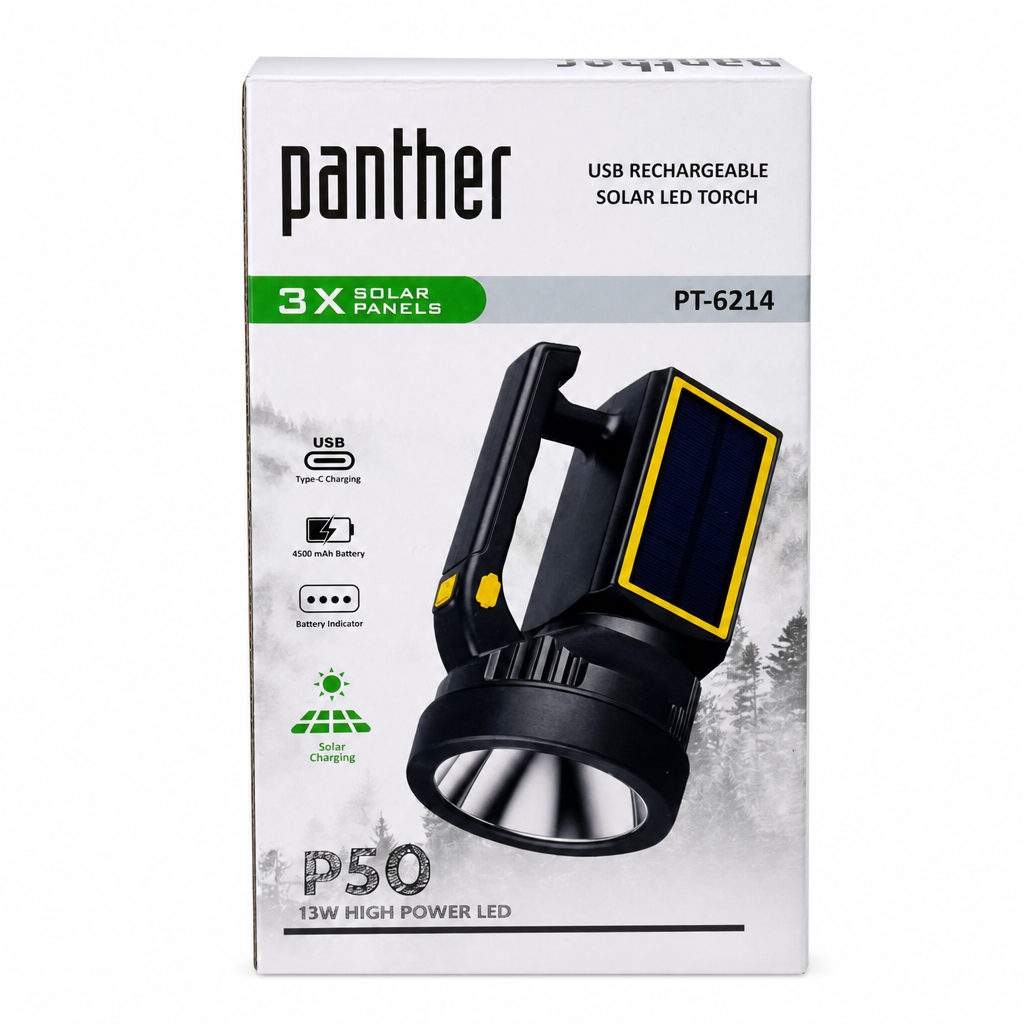 Panther Solarlı Projektör Fener